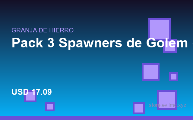 Pack 3 Spawners de Golem de Hierro